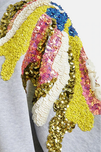 Essentiel Antwerp Jadda Academia Sweat Sweatshirt Silver Lining