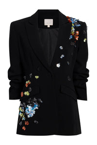 Cinq à Sept Sequin Flower Cheyenne Blazer