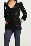 Cinq A Sept Nebula Embellished Hooded Khloe Blazer