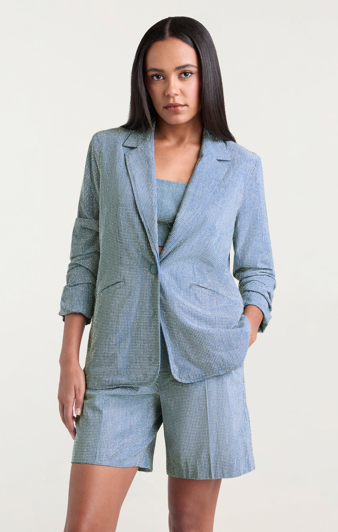 Chambray Heatset Kylie Jacket