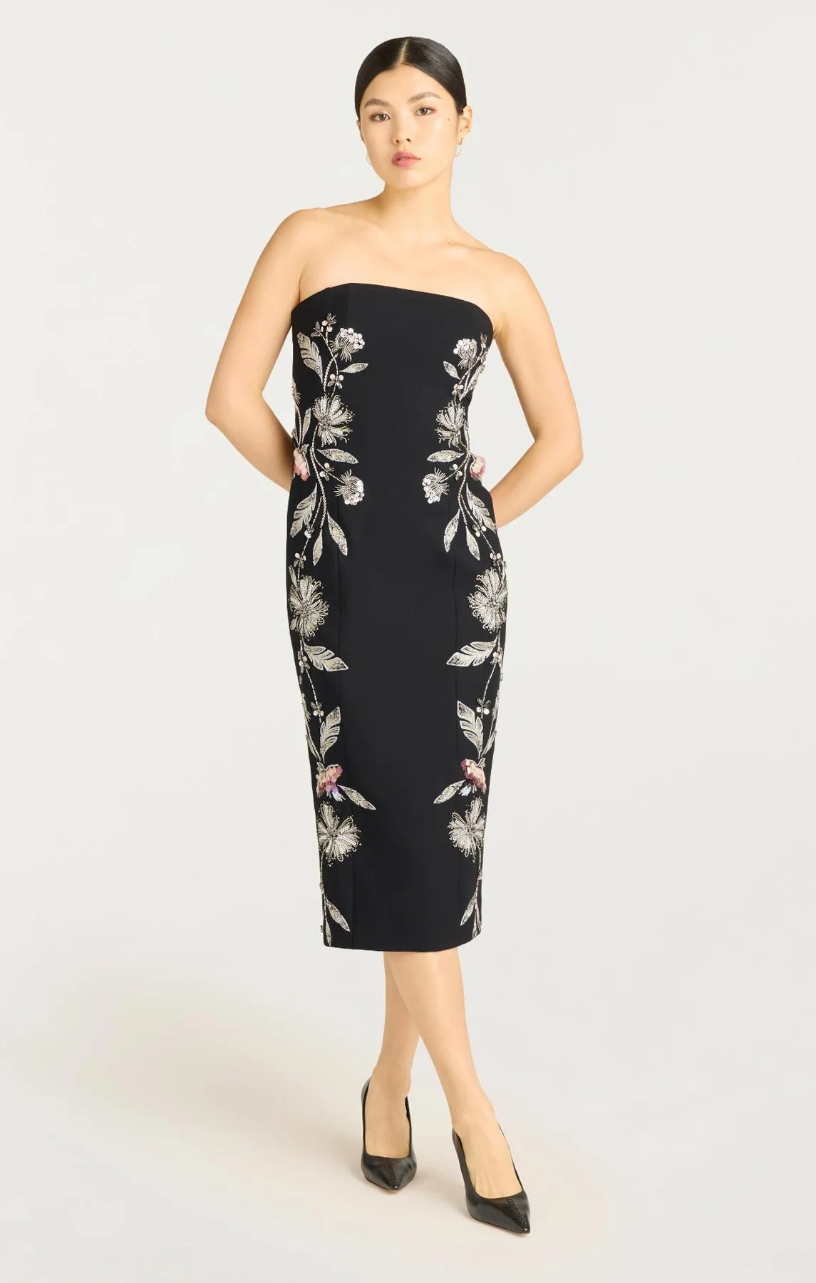 Cinq a Sept Floral Mixed Media Niles Dress