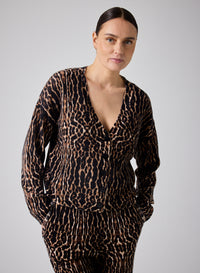 Cardigan à manches longues col en V Notshy