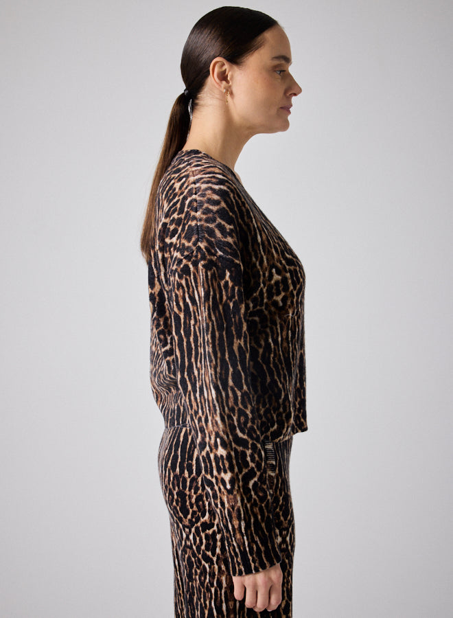 Cardigan à manches longues col en V Notshy