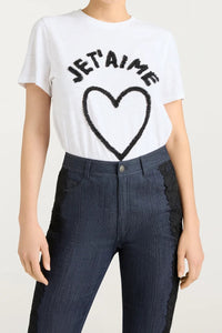 Cinq A Sept Textured Je T'aime Tee