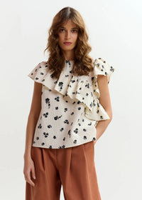 Essentiel Antwerp Combo Top JooJoo Googoo Crinkle Blanc Cassé