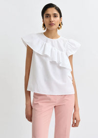 Essentiel Antwerp Top JooJoo Googoo Crinkle Blanc