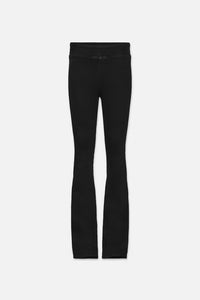 Frame Jetset Flare in Sheen Noir Denim Jeans Travel Pants