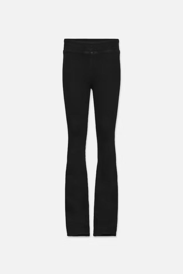 Frame Jetset Flare in Sheen Noir Denim Jeans Travel Pants