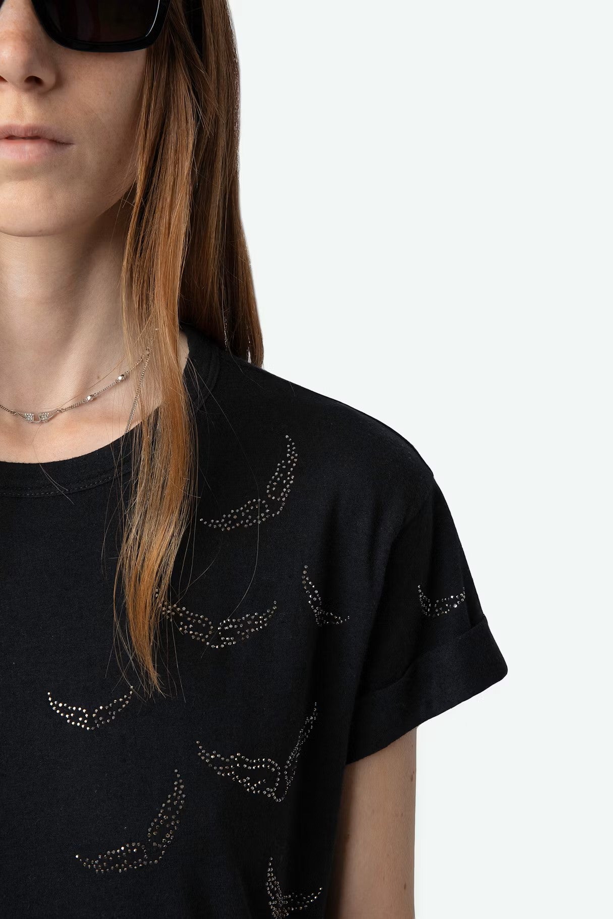 Zadig & Voltaire Anya Diamante Wings T-shirt – Très Chic