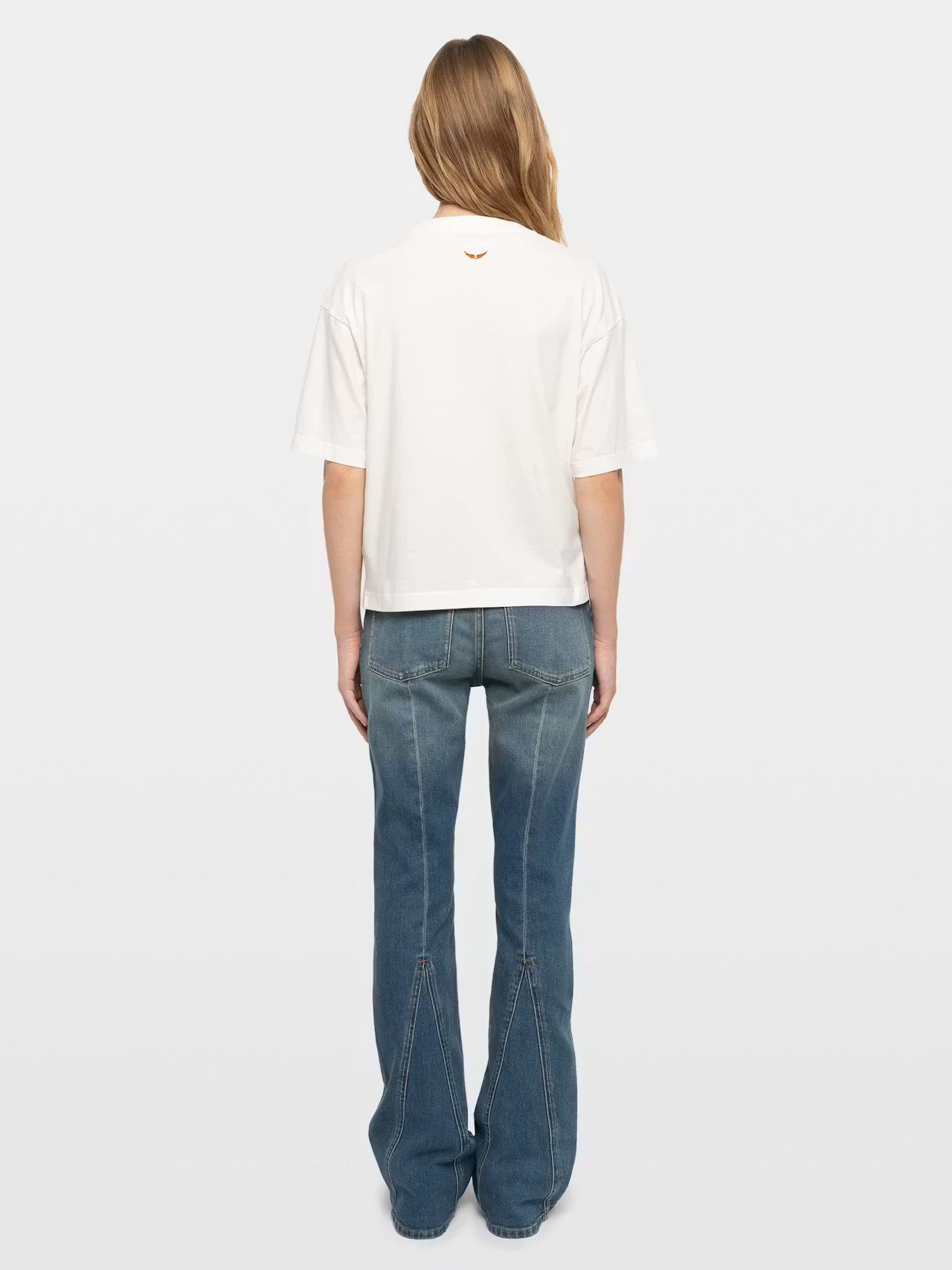 Zadig & Voltaire JWTS02919 Taida HC Photo Cheval Strass Tee Judo