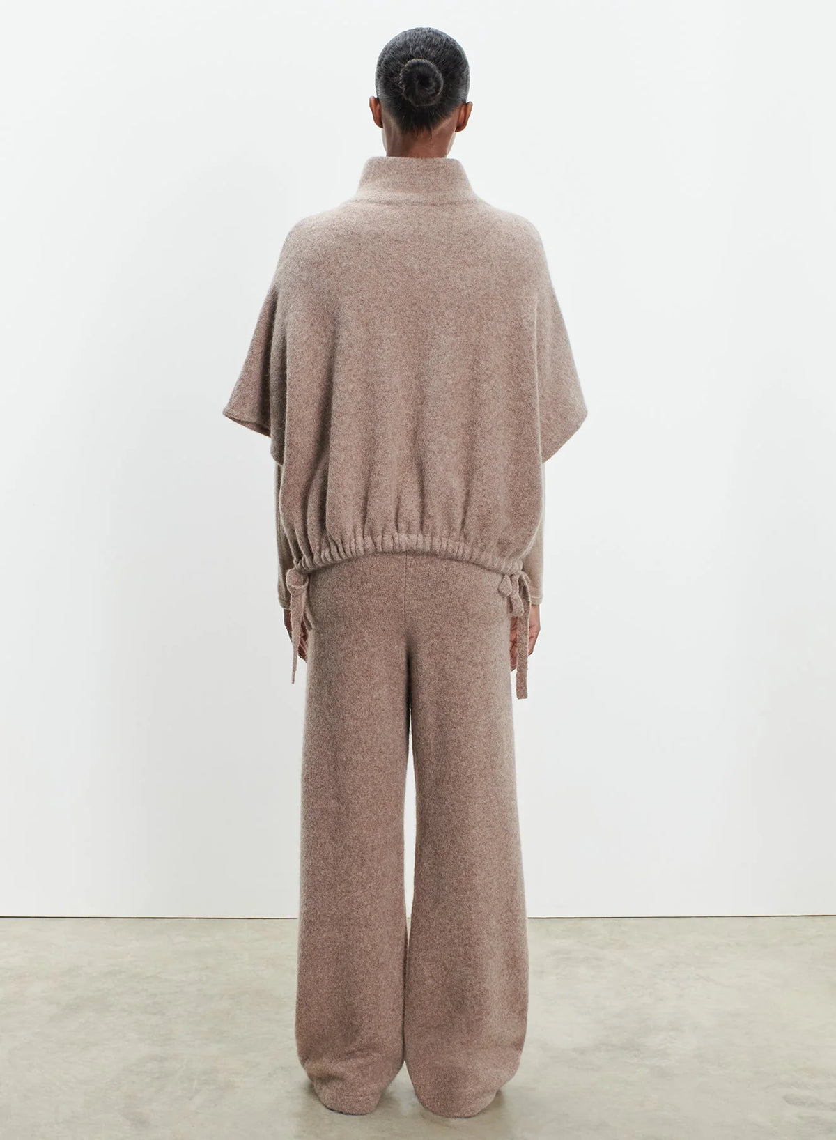 Majestic Filatures Ultra-Soft Alpaca Elbow-Sleeve Zip Front Poncho Desert