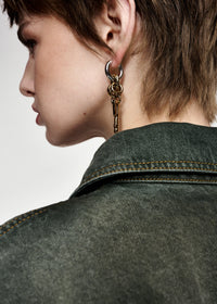 Boucles d'oreilles bicolores Kaos Essentiel Dorées