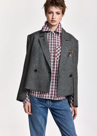 Blazer court Kiana Essentiel Charcoal Chic