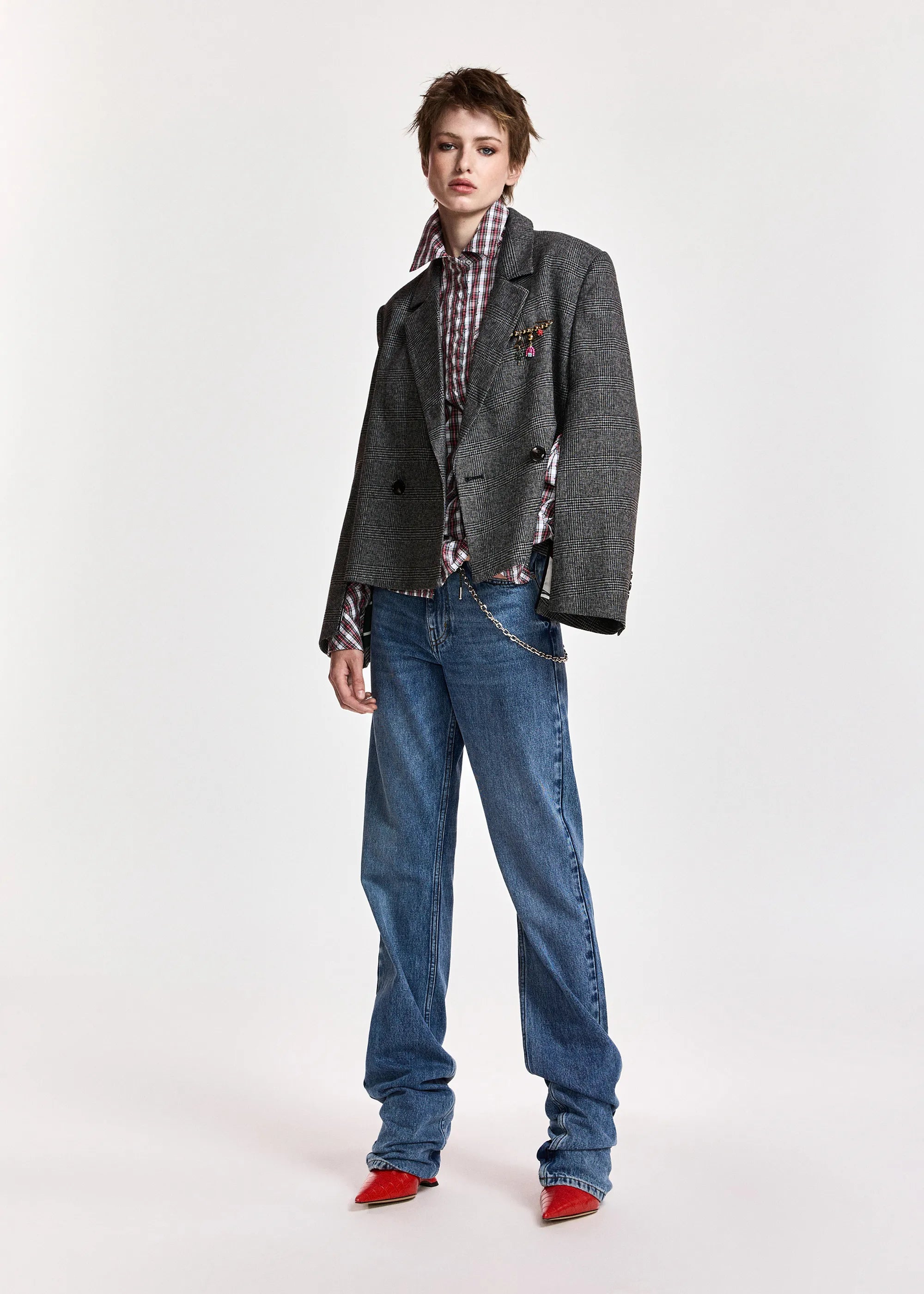 Blazer court Kiana Essentiel Charcoal Chic
