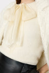 Milly Bow Short Sleeve Sweater