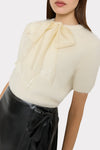 Milly Bow Short Sleeve Sweater