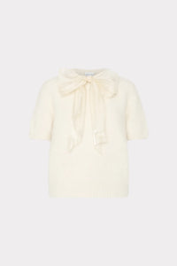 Milly Bow Short Sleeve Sweater