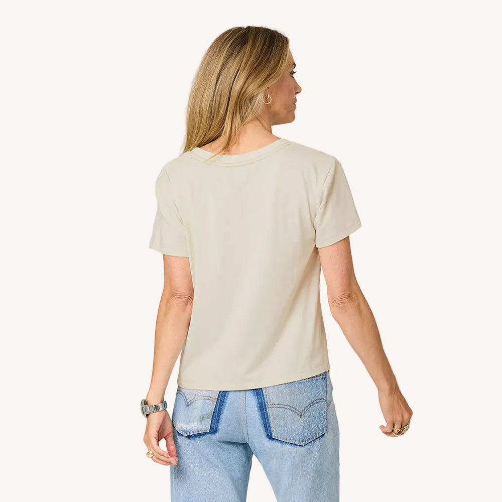 Kerri Rosenthal Suke Imperfect Heart Tee Chalk
