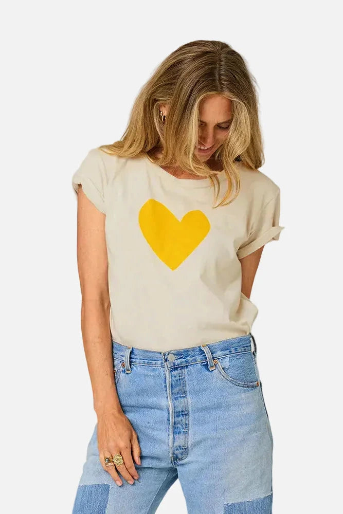 Kerri Rosenthal Suke Imperfect Heart Tee Chalk