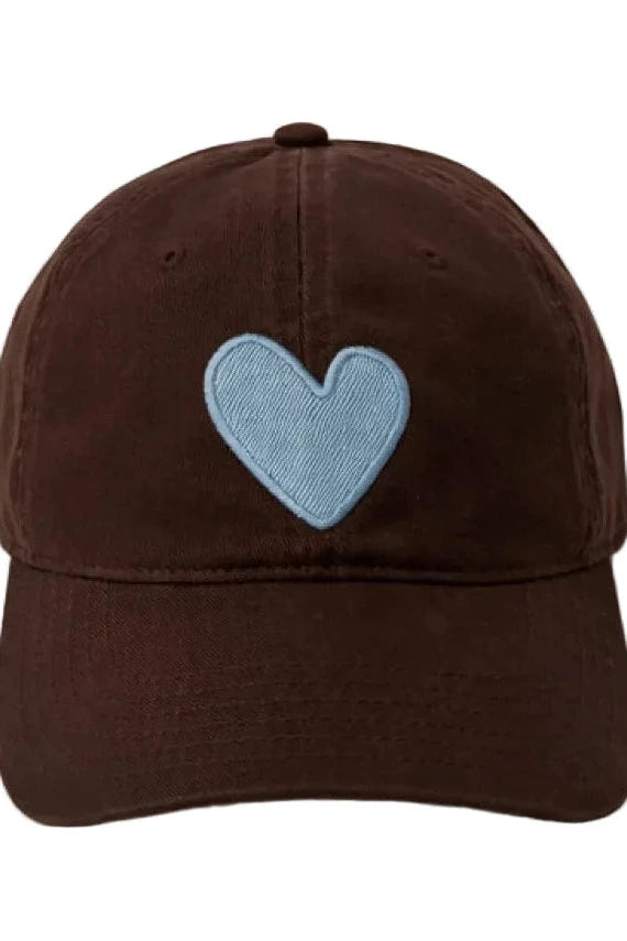 Kerri Rosenthal Imperfect Heart Hat Cocoa-Chambray