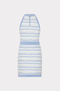 Milly Sadie Stripe Mini Dress Blue Multi