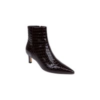 L'Agence Lilly II Kitten-Heel Bootie Deep Port Croco