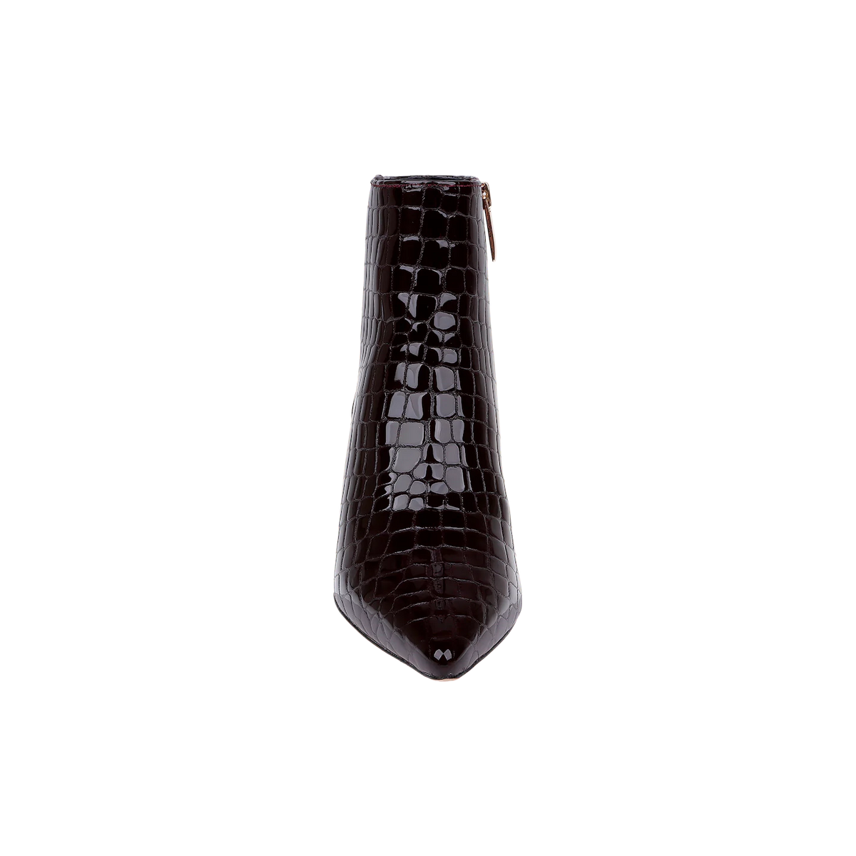 L'Agence Lilly II Kitten-Heel Bootie Deep Port Croco