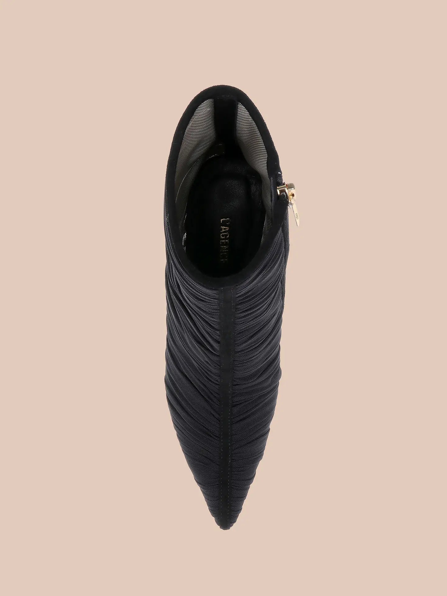 L'Agence Fulton Mesh Bootie Black Mesh