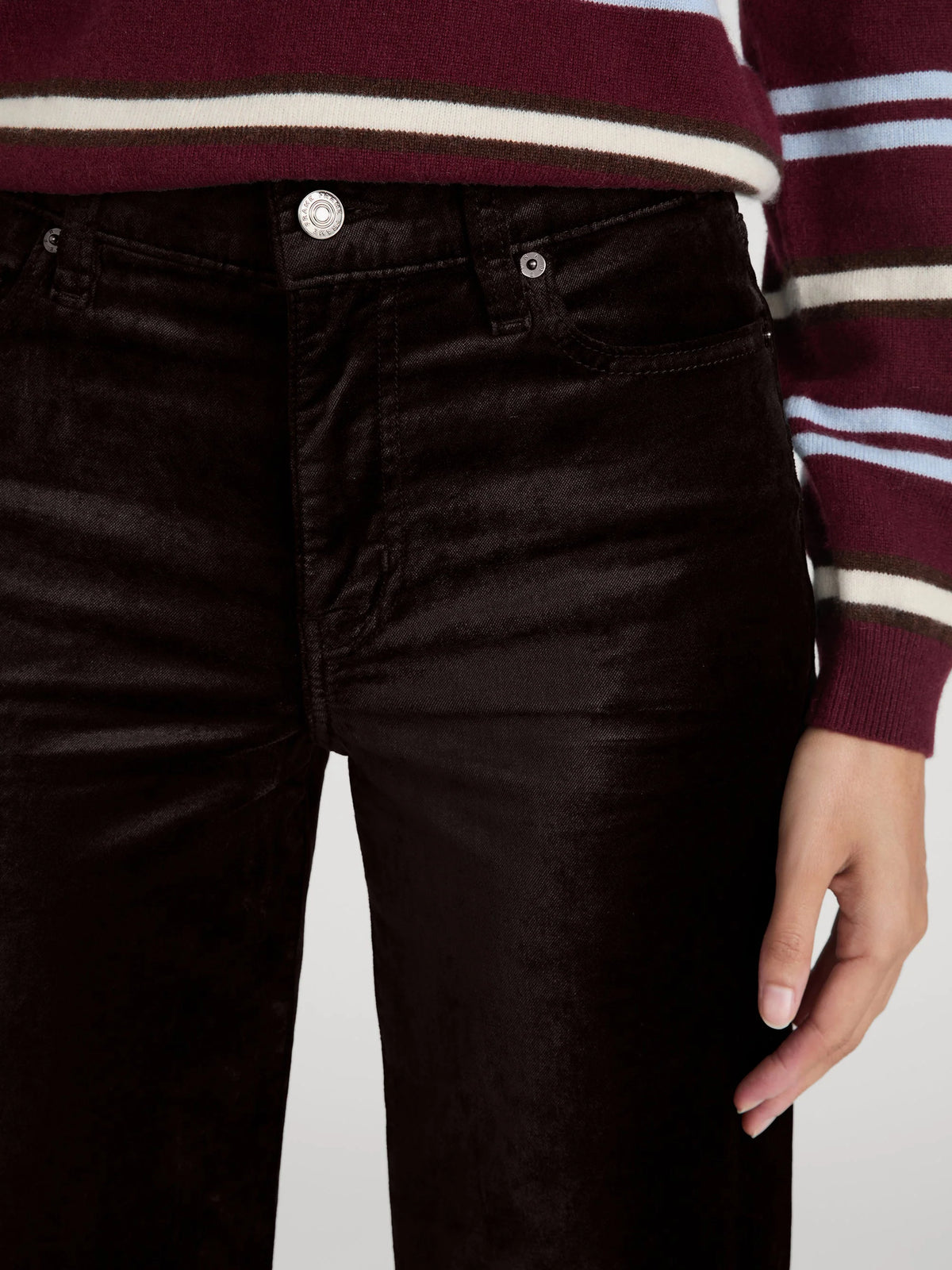 Frame The Velvet Slim Palazzo Fudge