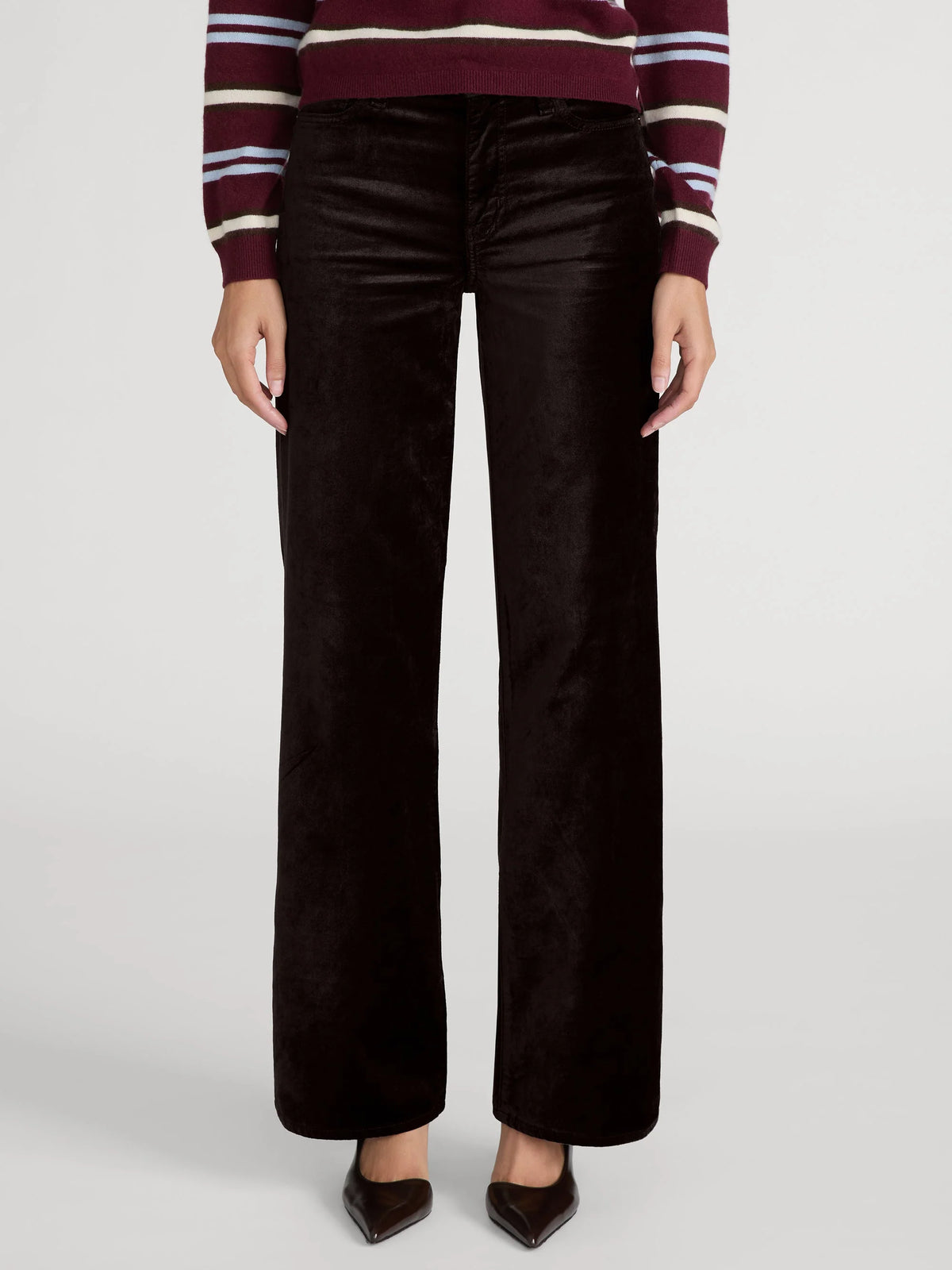 Frame The Velvet Slim Palazzo Fudge