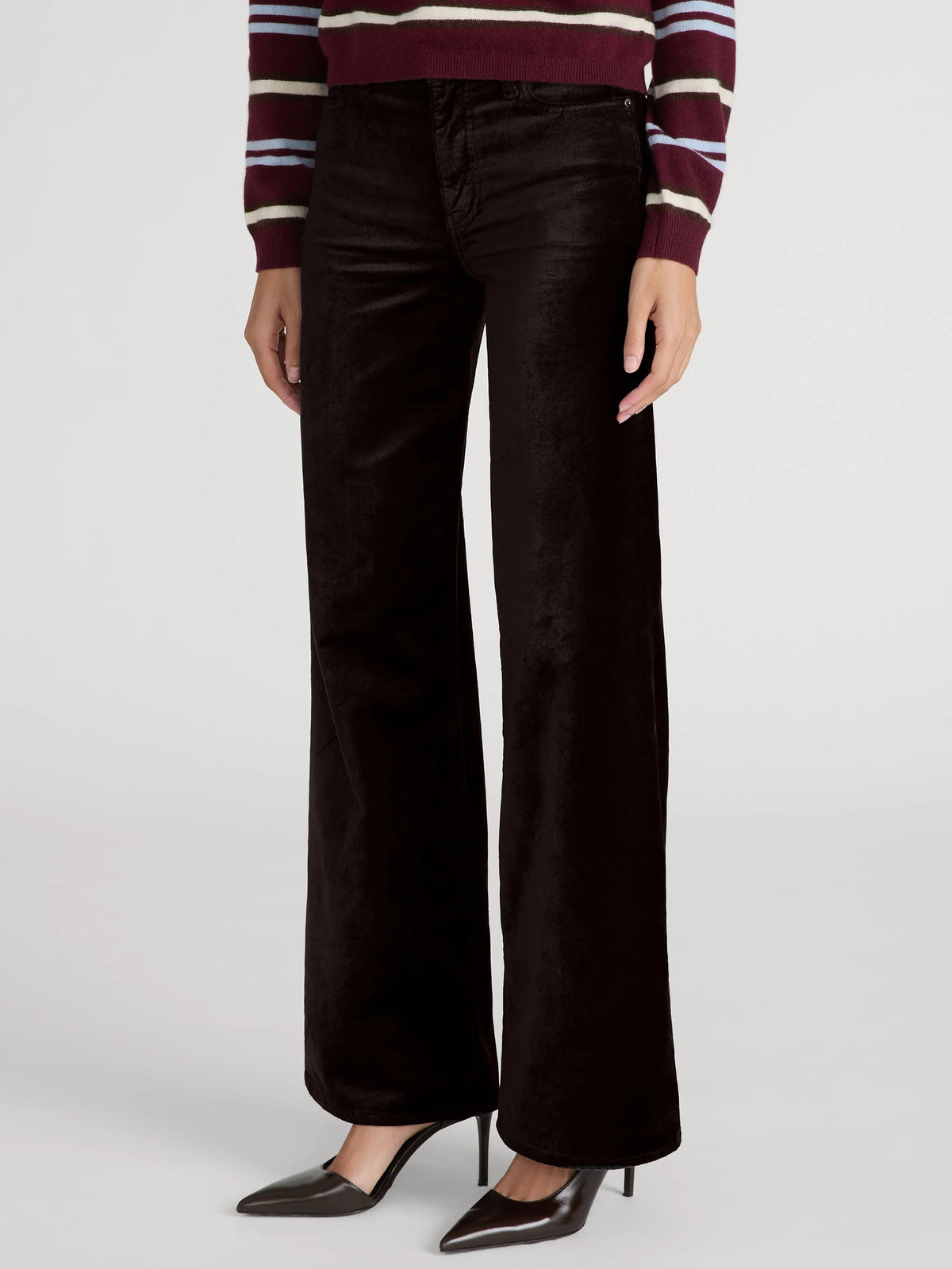 Frame The Velvet Slim Palazzo Fudge