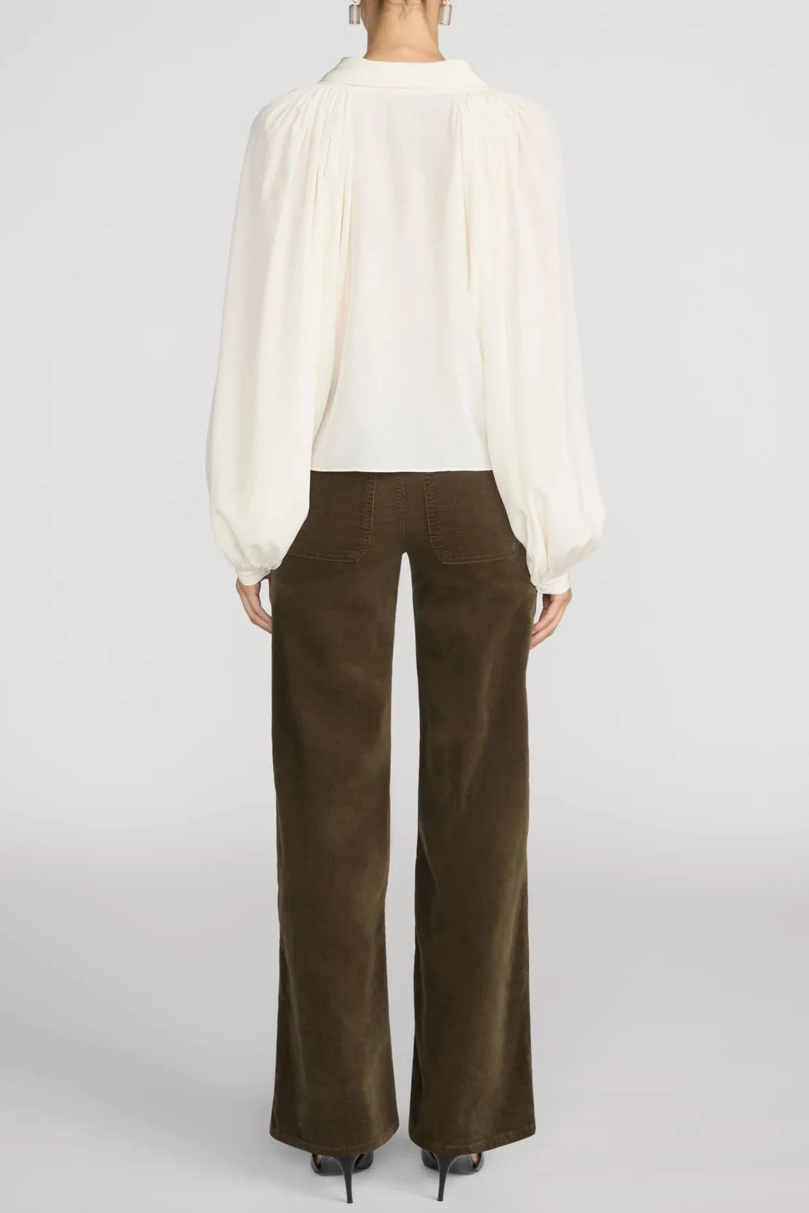 Frame Le Slim Palazzo Modernist Pocket Corduroy - Rich Military