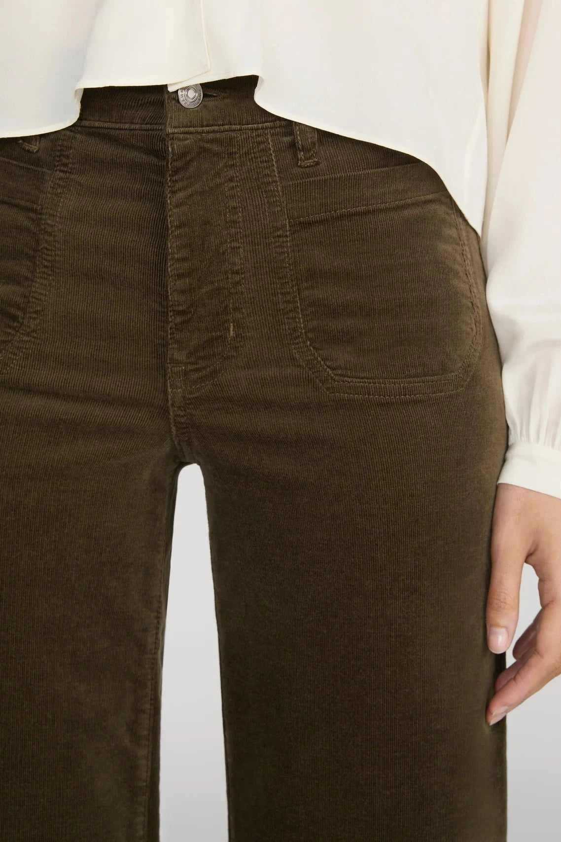Frame Le Slim Palazzo Modernist Pocket Corduroy - Rich Military