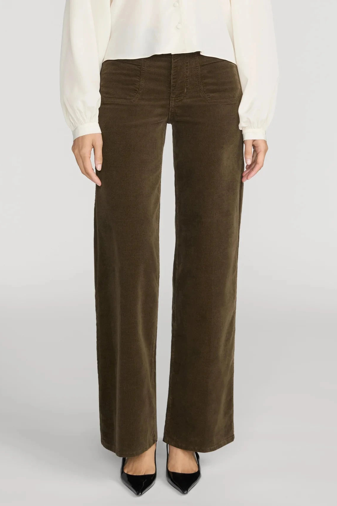Frame Le Slim Palazzo Modernist Pocket Corduroy - Rich Military
