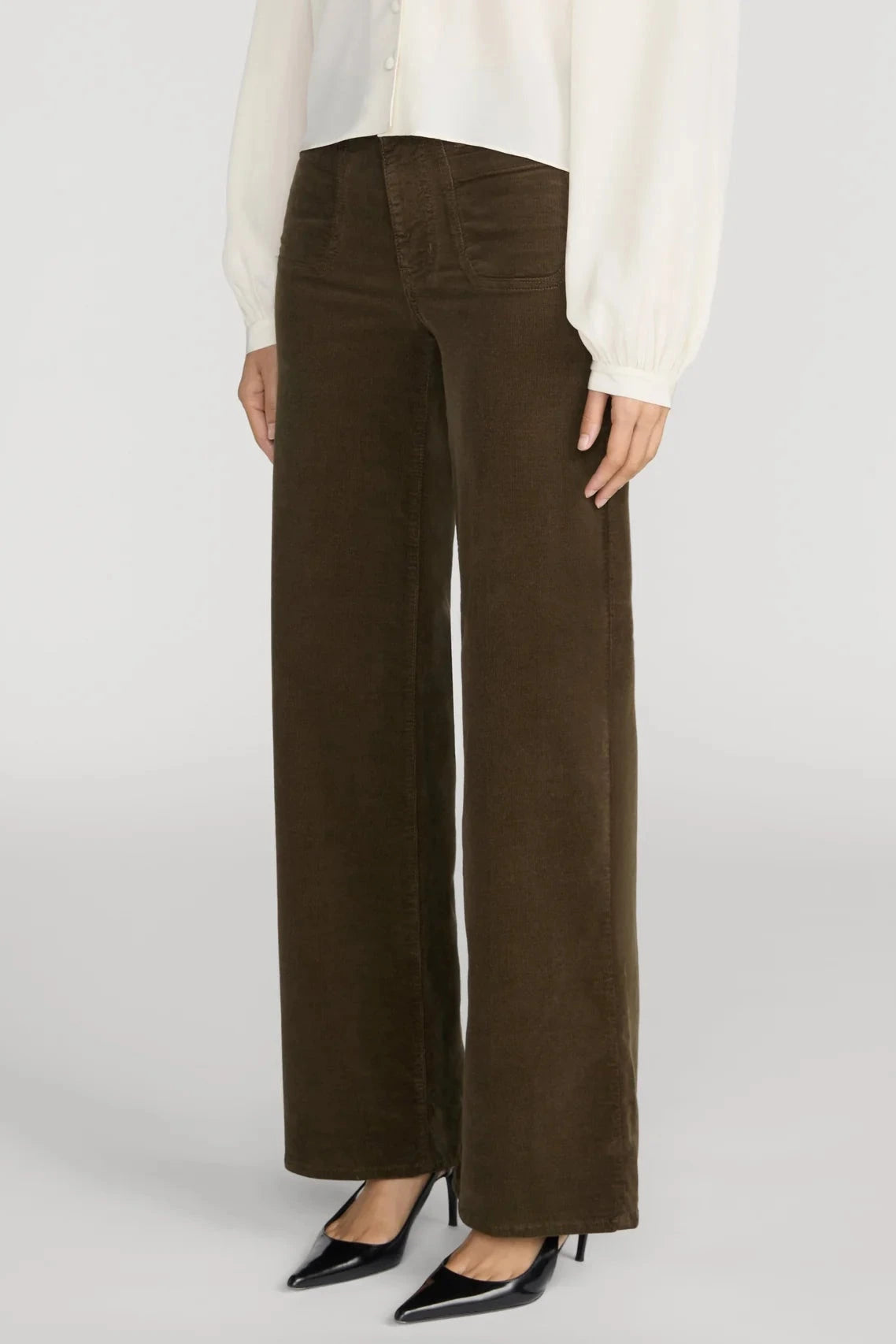 Frame Le Slim Palazzo Modernist Pocket Corduroy - Rich Military