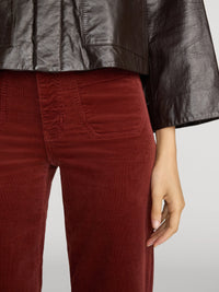 Frame Le Slim Palazzo Modernist Pocket Corduroy Wine