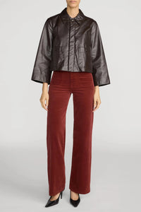 Frame Le Slim Palazzo Modernist Pocket Corduroy Wine