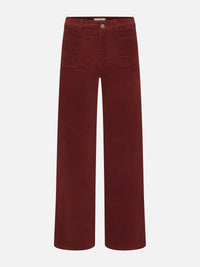 Frame Le Slim Palazzo Modernist Pocket Corduroy Wine