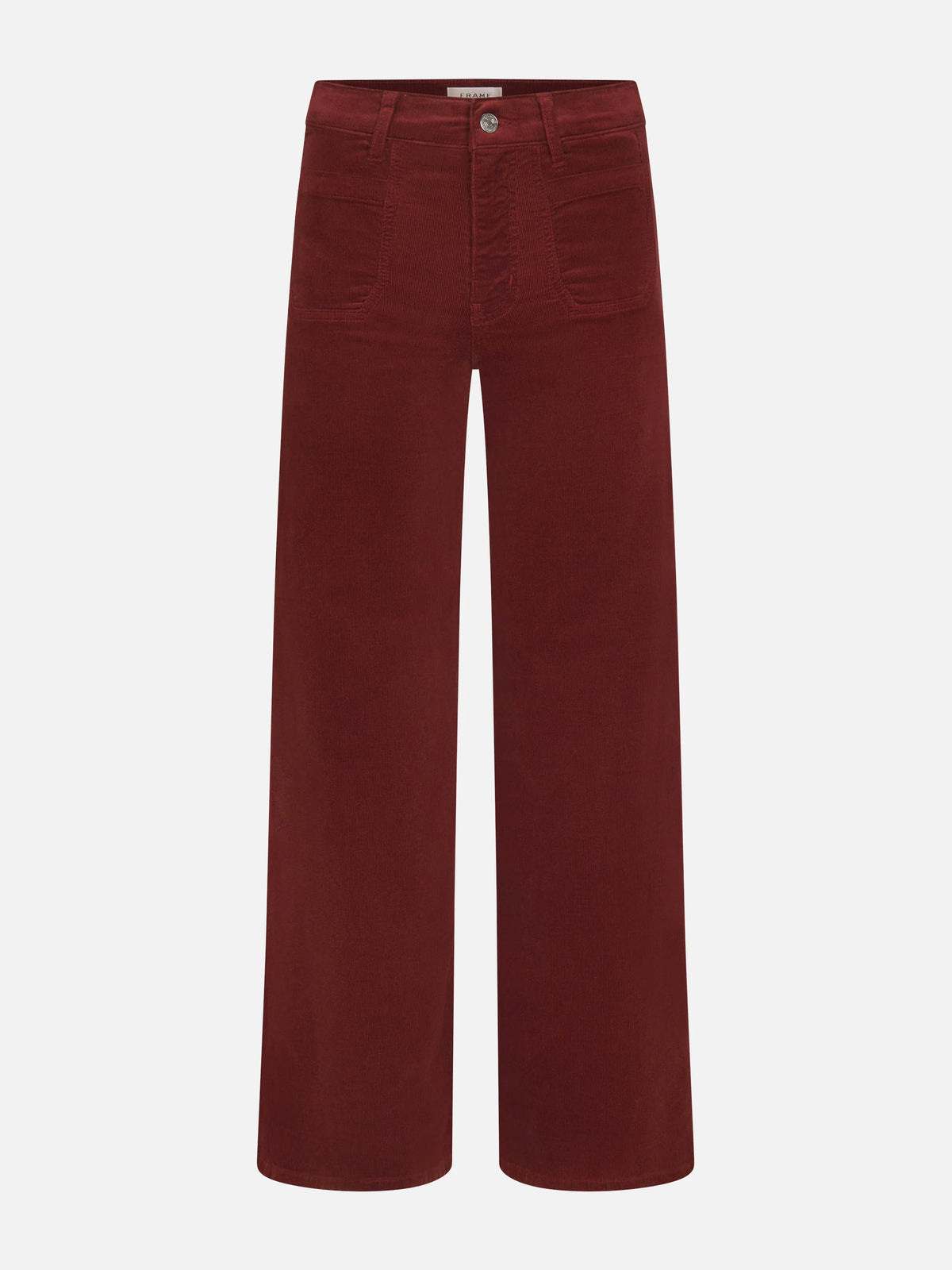Frame Le Slim Palazzo Modernist Pocket Corduroy Wine