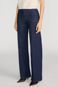 Frame Le Slim Palazzo Pintuck Pocket - Rinse