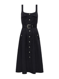Robe trapèze L'Agence Tazia Col Rond Noire