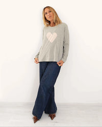 Kerri Rosenthal KR263-1183 Long Sleeve Suke Tee Heather Gray