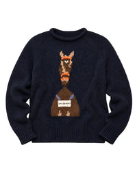 Kerri Rosenthal Roll Neck Love Reigns Sweater Indigo Blue