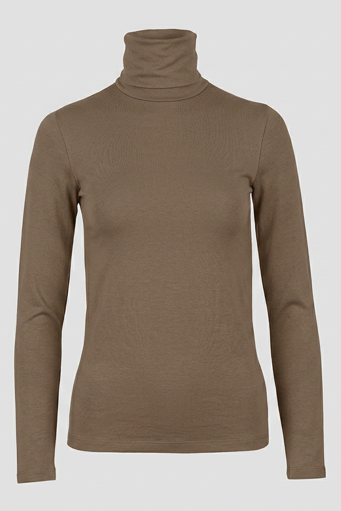 Majestic Filatures Soft Touch Long-Sleeve Turtleneck - Havana