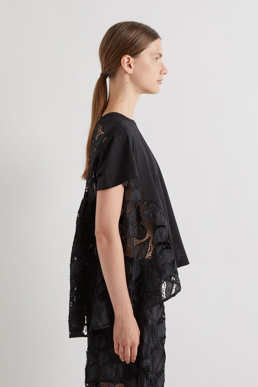 Meimeij Back Lace T-Shirt White/Off White