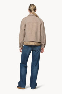 Ilse Jacobsen Short Buttoned Jacket - Greige