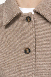 Ilse Jacobsen Short Buttoned Jacket - Greige