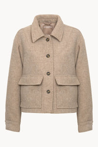 Ilse Jacobsen Short Buttoned Jacket - Greige
