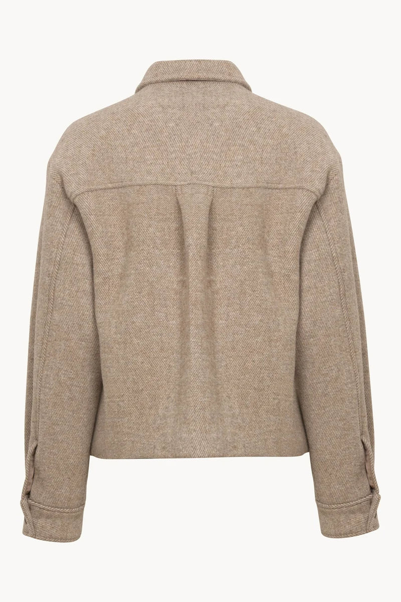 Ilse Jacobsen Short Buttoned Jacket - Greige