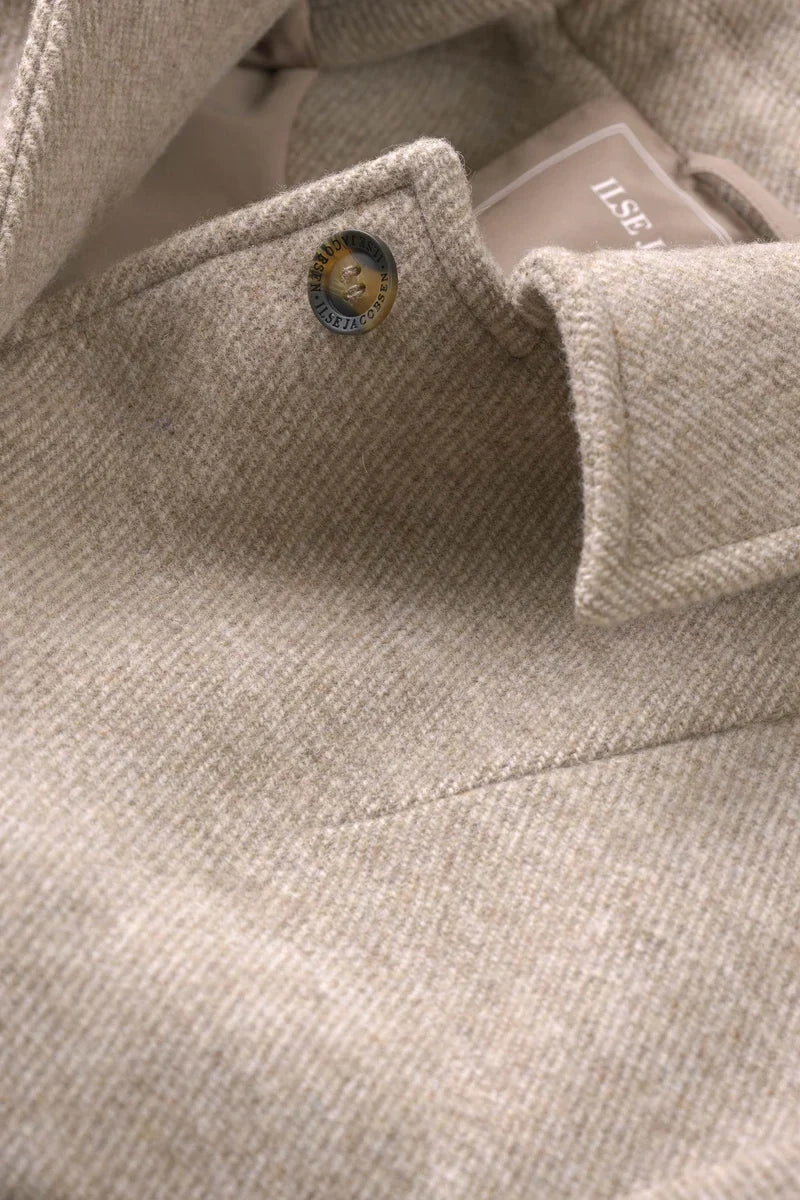 Ilse Jacobsen Short Buttoned Jacket - Greige